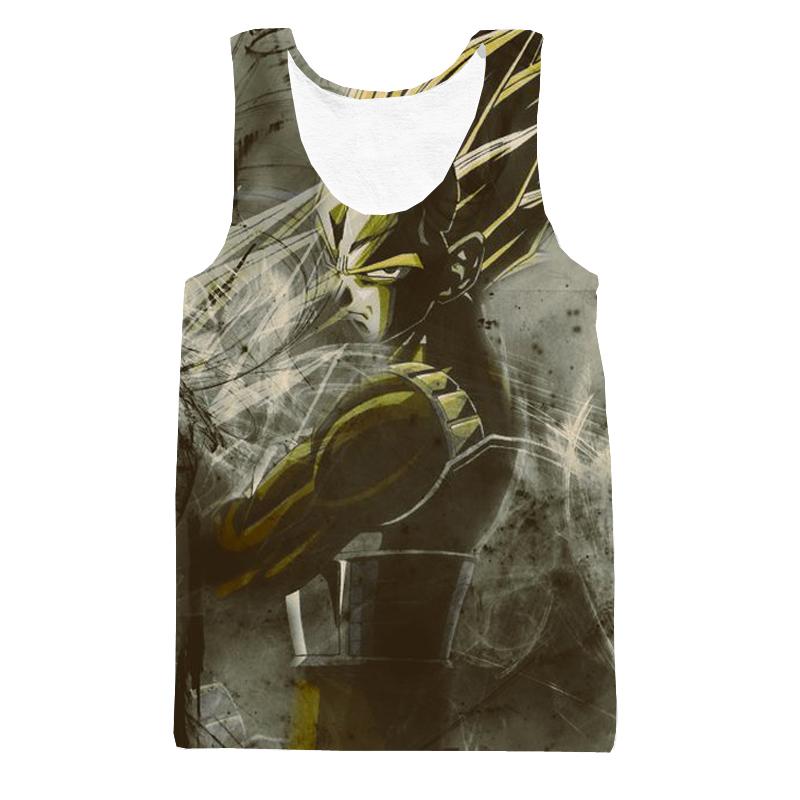 10 Best Dragon Ball Z Workout Tank Tops For Sale In 2020 4 Angry Super Saiyan Vegeta Vintage 3D Stylish Tank Top